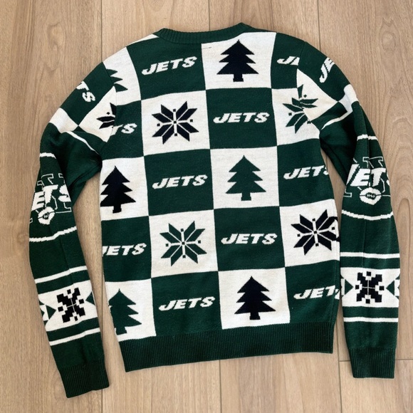 New York NY Jets Christmas Sweater KLEW NFL Team Apparel Ugly Christmas small - Picture 4 of 6